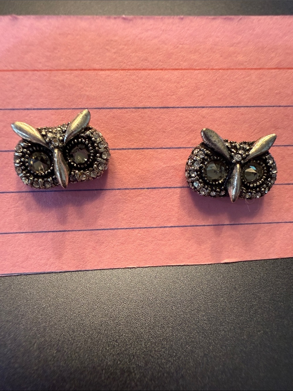 Betsey Johnson Silver Owl Stud Earring Backs with Clear Plastic Stoppers